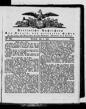 Berlinische Nachrichten von Staats- und gelehrten Sachen vom 01.06.1836