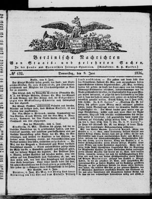 Berlinische Nachrichten von Staats- und gelehrten Sachen vom 09.06.1836