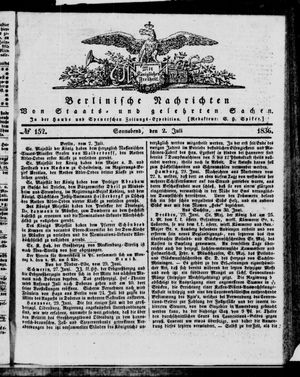 Berlinische Nachrichten von Staats- und gelehrten Sachen vom 02.07.1836