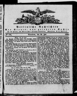 Berlinische Nachrichten von Staats- und gelehrten Sachen vom 30.07.1836