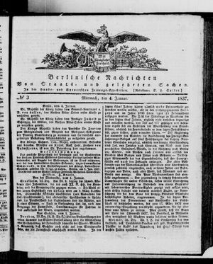 Berlinische Nachrichten von Staats- und gelehrten Sachen vom 04.01.1837