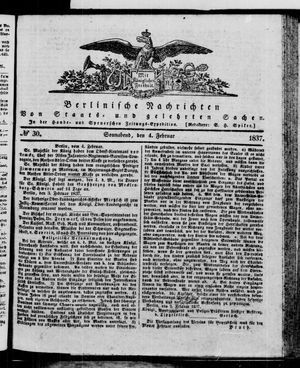 Berlinische Nachrichten von Staats- und gelehrten Sachen vom 04.02.1837