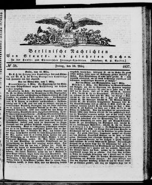 Berlinische Nachrichten von Staats- und gelehrten Sachen vom 10.03.1837