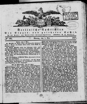 Berlinische Nachrichten von Staats- und gelehrten Sachen on May 1, 1837