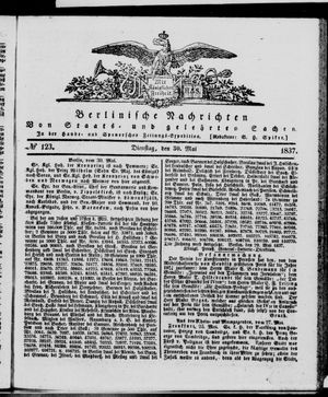 Berlinische Nachrichten von Staats- und gelehrten Sachen vom 30.05.1837
