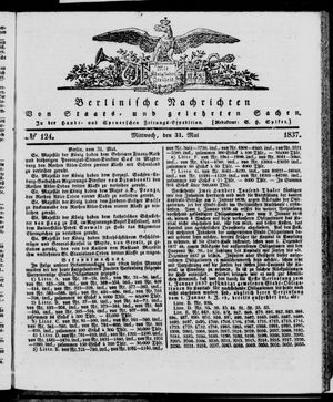 Berlinische Nachrichten von Staats- und gelehrten Sachen vom 31.05.1837