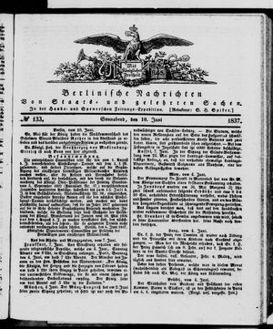 Berlinische Nachrichten von Staats- und gelehrten Sachen vom 10.06.1837