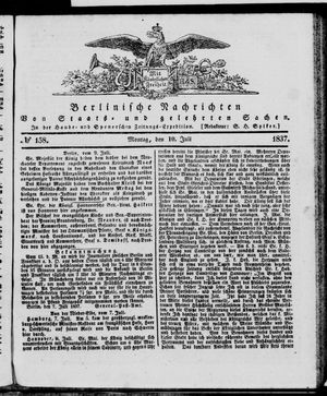 Berlinische Nachrichten von Staats- und gelehrten Sachen vom 10.07.1837