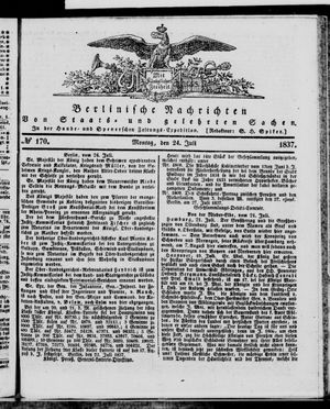 Berlinische Nachrichten von Staats- und gelehrten Sachen vom 24.07.1837