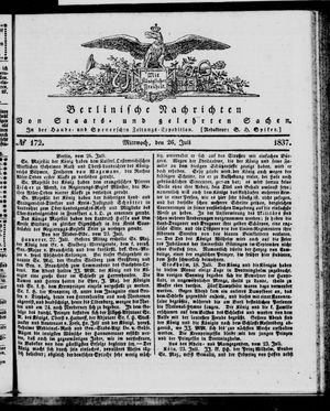 Berlinische Nachrichten von Staats- und gelehrten Sachen on Jul 26, 1837