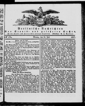 Berlinische Nachrichten von Staats- und gelehrten Sachen vom 31.07.1837