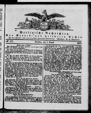 Berlinische Nachrichten von Staats- und gelehrten Sachen on Aug 1, 1837
