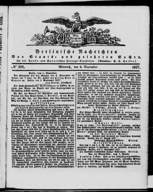 Berlinische Nachrichten von Staats- und gelehrten Sachen vom 06.09.1837