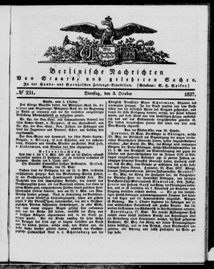 Berlinische Nachrichten von Staats- und gelehrten Sachen vom 03.10.1837