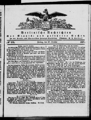Berlinische Nachrichten von Staats- und gelehrten Sachen vom 27.10.1837