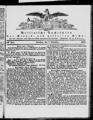 Berlinische Nachrichten von Staats- und gelehrten Sachen vom 07.11.1837