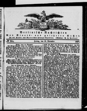 Berlinische Nachrichten von Staats- und gelehrten Sachen vom 10.11.1837