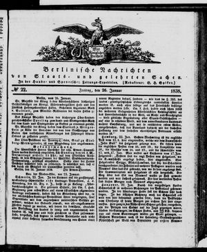 Berlinische Nachrichten von Staats- und gelehrten Sachen vom 26.01.1838