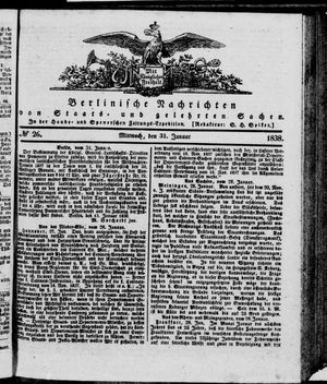 Berlinische Nachrichten von Staats- und gelehrten Sachen vom 31.01.1838