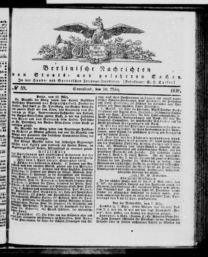 Berlinische Nachrichten von Staats- und gelehrten Sachen vom 10.03.1838