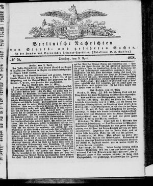 Berlinische Nachrichten von Staats- und gelehrten Sachen vom 03.04.1838