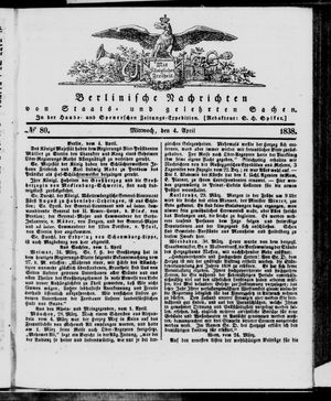Berlinische Nachrichten von Staats- und gelehrten Sachen on Apr 4, 1838