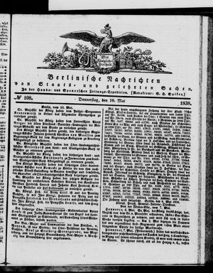Berlinische Nachrichten von Staats- und gelehrten Sachen vom 10.05.1838