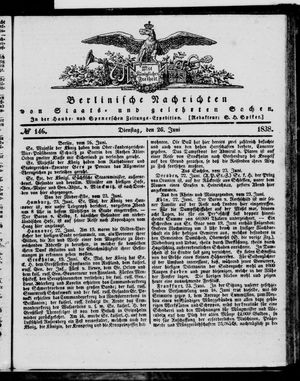 Berlinische Nachrichten von Staats- und gelehrten Sachen vom 26.06.1838