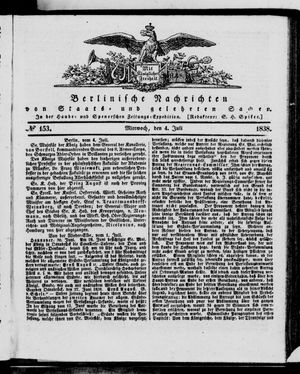 Berlinische Nachrichten von Staats- und gelehrten Sachen vom 04.07.1838