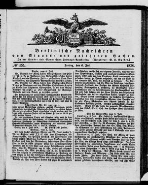 Berlinische Nachrichten von Staats- und gelehrten Sachen vom 06.07.1838