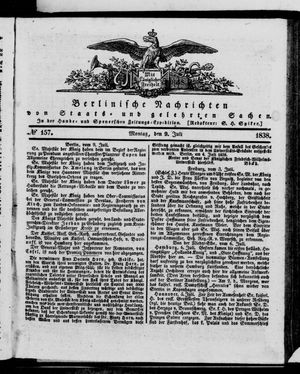 Berlinische Nachrichten von Staats- und gelehrten Sachen vom 09.07.1838