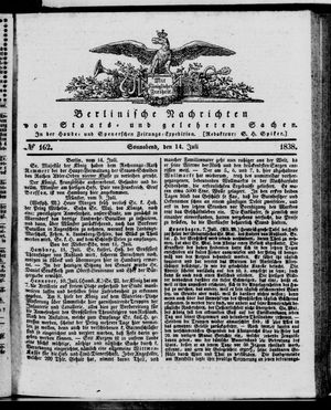 Berlinische Nachrichten von Staats- und gelehrten Sachen vom 14.07.1838