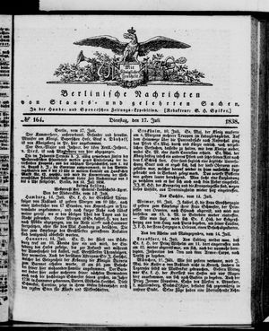 Berlinische Nachrichten von Staats- und gelehrten Sachen vom 17.07.1838