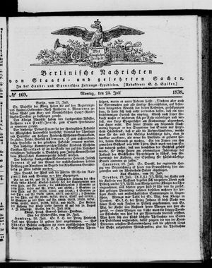 Berlinische Nachrichten von Staats- und gelehrten Sachen vom 23.07.1838
