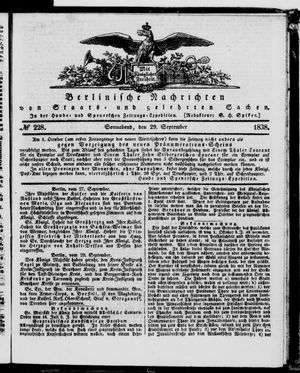 Berlinische Nachrichten von Staats- und gelehrten Sachen vom 29.09.1838