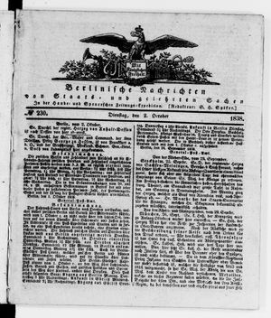 Berlinische Nachrichten von Staats- und gelehrten Sachen vom 02.10.1838