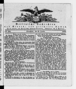 Berlinische Nachrichten von Staats- und gelehrten Sachen on Oct 20, 1838