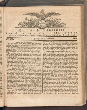 Berlinische Nachrichten von Staats- und gelehrten Sachen vom 02.11.1838
