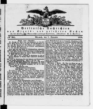 Berlinische Nachrichten von Staats- und gelehrten Sachen vom 07.11.1838