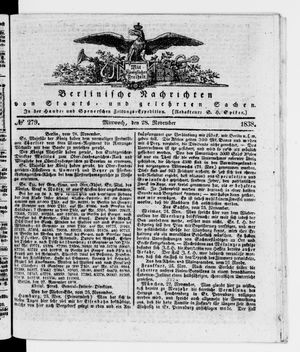 Berlinische Nachrichten von Staats- und gelehrten Sachen vom 28.11.1838