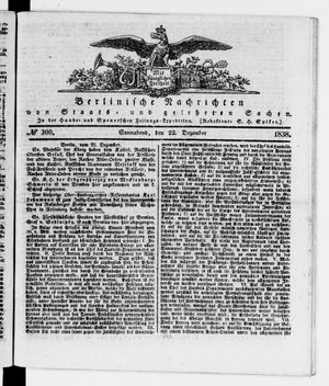 Berlinische Nachrichten von Staats- und gelehrten Sachen vom 22.12.1838