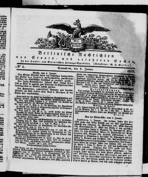 Berlinische Nachrichten von Staats- und gelehrten Sachen vom 05.01.1839