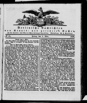 Berlinische Nachrichten von Staats- und gelehrten Sachen vom 01.03.1839