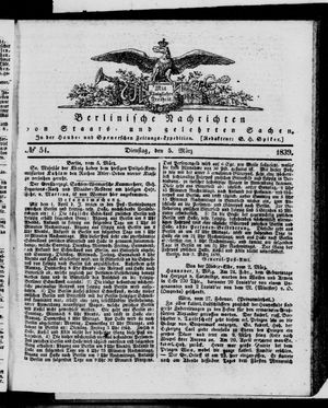 Berlinische Nachrichten von Staats- und gelehrten Sachen vom 05.03.1839