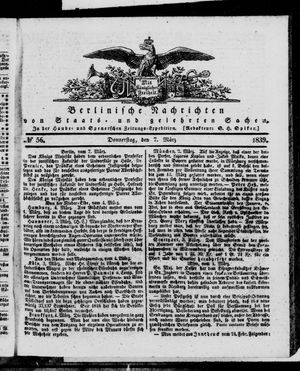 Berlinische Nachrichten von Staats- und gelehrten Sachen vom 07.03.1839