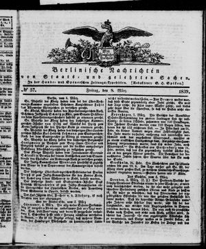 Berlinische Nachrichten von Staats- und gelehrten Sachen vom 08.03.1839