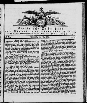 Berlinische Nachrichten von Staats- und gelehrten Sachen vom 20.03.1839