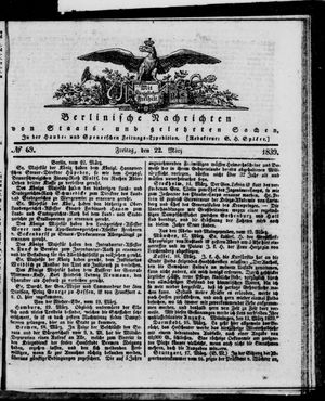 Berlinische Nachrichten von Staats- und gelehrten Sachen vom 22.03.1839