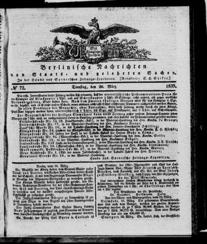 Berlinische Nachrichten von Staats- und gelehrten Sachen vom 26.03.1839