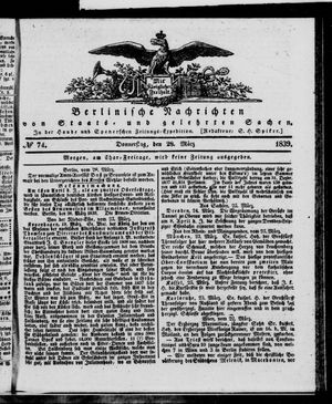 Berlinische Nachrichten von Staats- und gelehrten Sachen vom 28.03.1839